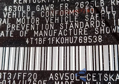 4T1BF1FK0HU769538